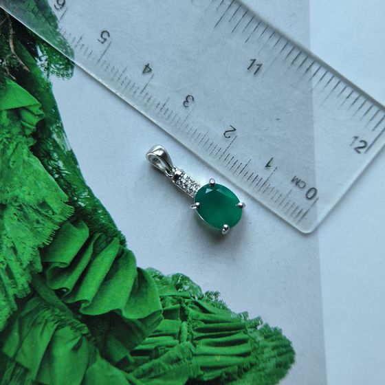 Серебряная подвеска с агатом