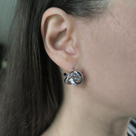 Срібні сережки без каменів