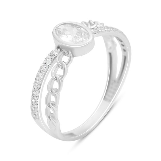 Серебряное кольцо с фианитами