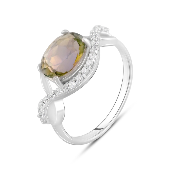 Срібна каблучка з цитрином nano 2.83ct