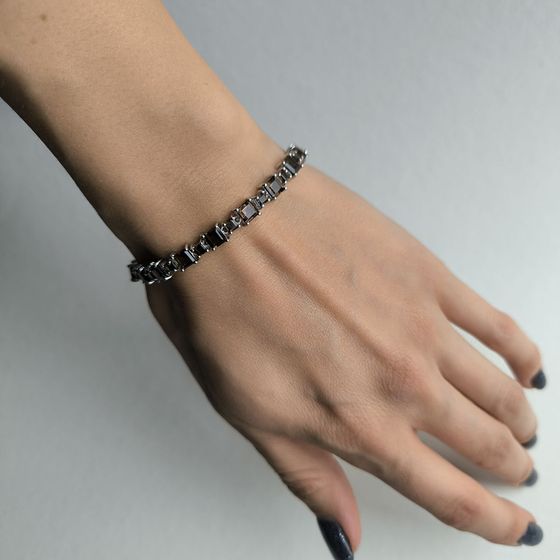 Серебряный браслет с раухтопазом (дымчатым кварцем) 11.23ct