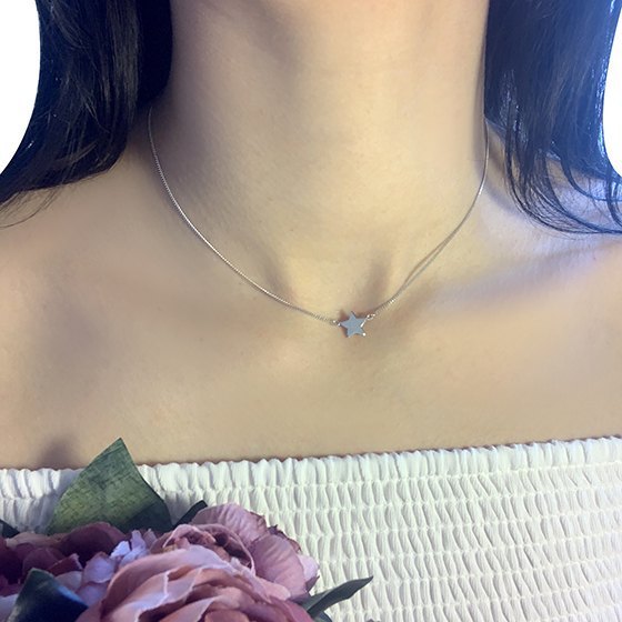 Серебряное колье без камней