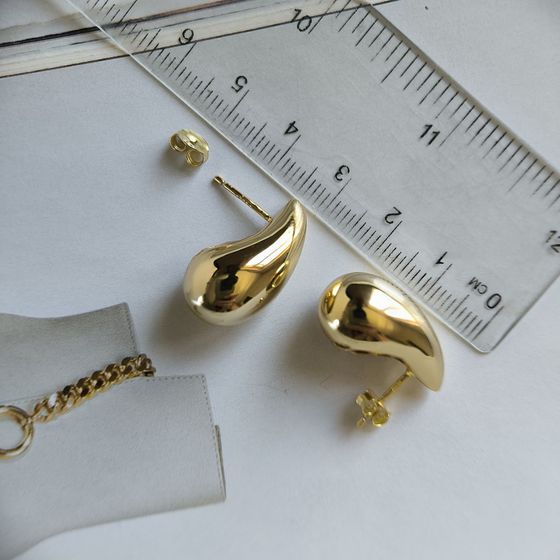 Silver earrings without stones