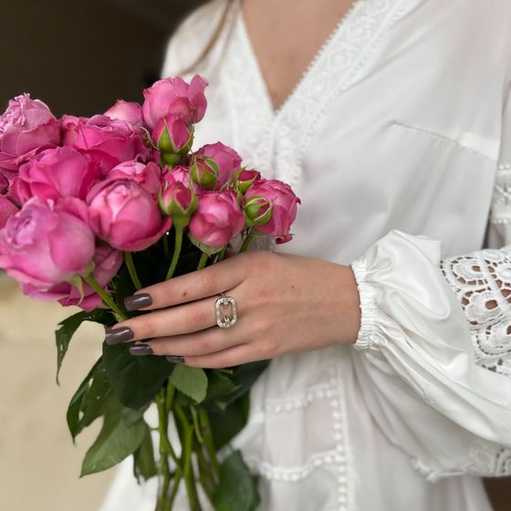 Silver Ring with Fianites