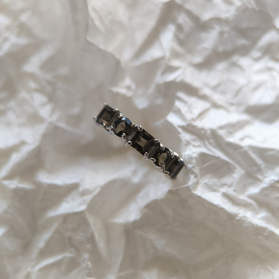 Серебряное кольцо с раухтопазом (дымчатым кварцем) 1.475ct
