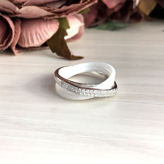 Серебряное кольцо с керамикой