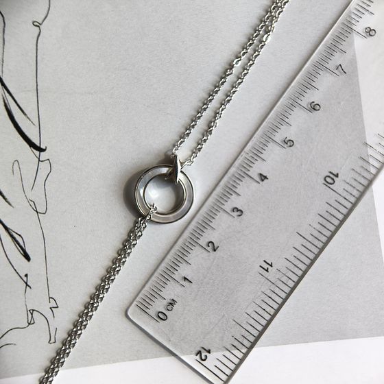 Серебряный браслет с перламутром