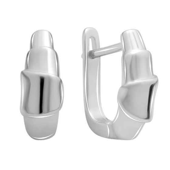 Silver earrings without stones