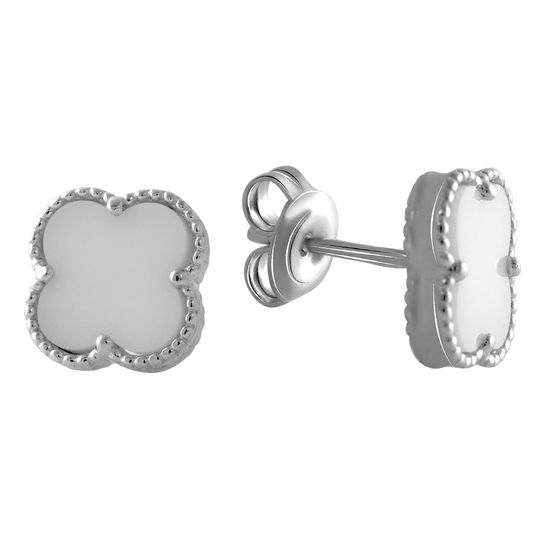 Silver earrings with ceramics