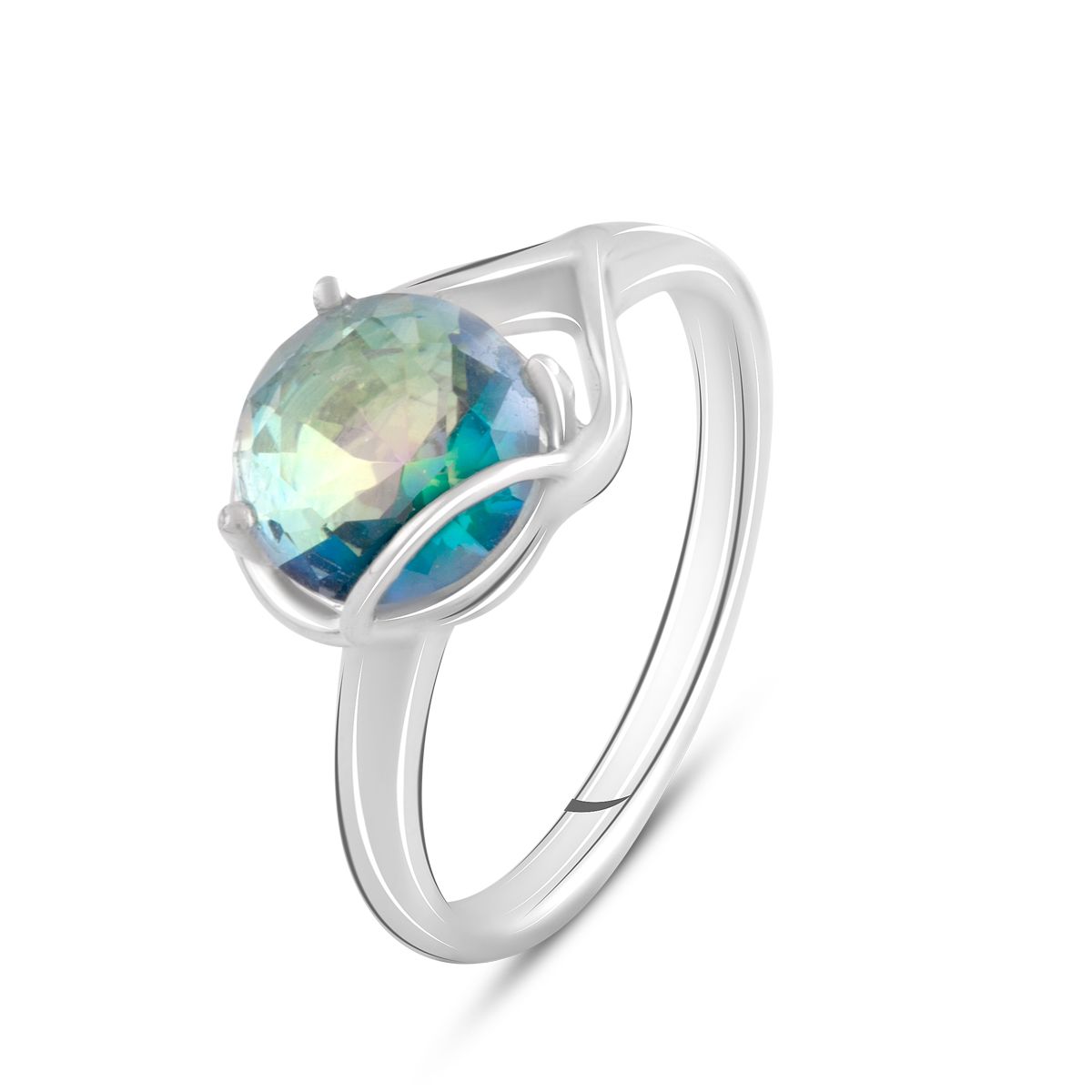 Silver ring with mystic topaz 1.425ct