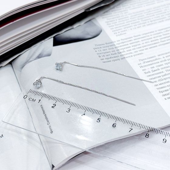 Срібні сережки з топазом 0.619ct
