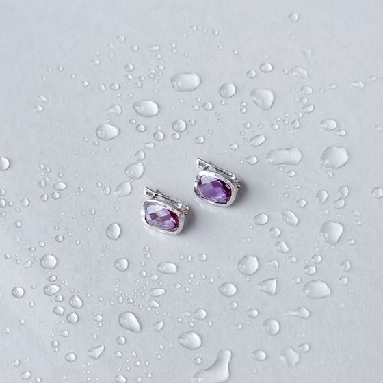 Серебряные серьги с александритом 7.545ct