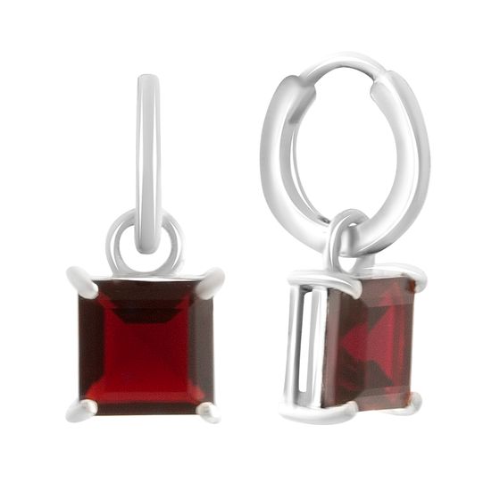 Срібні сережки з гранатом 4.1ct
