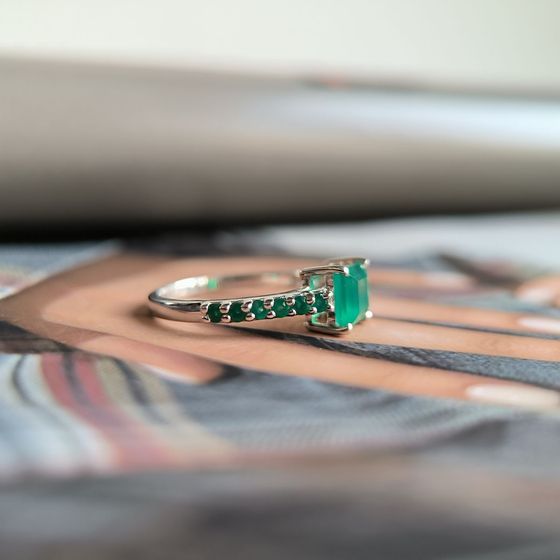 Серебряное кольцо с агатом 1.385ct