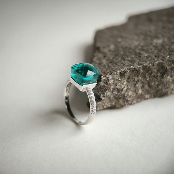 Silver Ring with Fianites