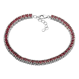 Серебряный браслет с рубином 7.707ct