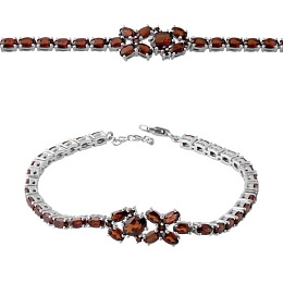 Silver bracelet with garnet 11.613ct