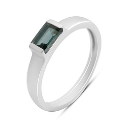 Silver Ring with a 0.54-carat London Blue Topaz