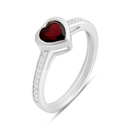 Серебряное кольцо с гранатом nano 0.9ct