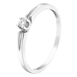 Gold ring with diamond 0.06ct
