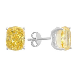 Серебряные серьги с фианитами