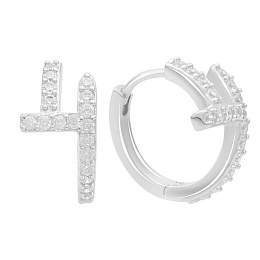 Серебряные серьги с фианитами