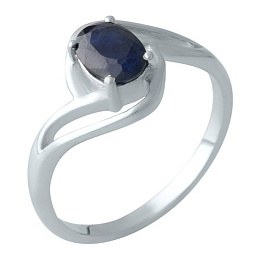 Серебряное кольцо с сапфиром 1.055ct
