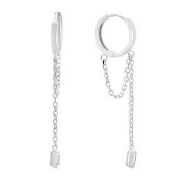 Золоті сережки з фіанітами 0,02 карата
