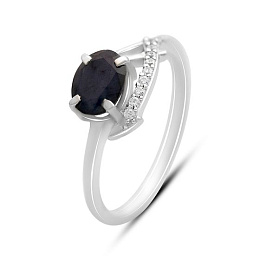 Срібна каблучка з сапфіром 1.495ct