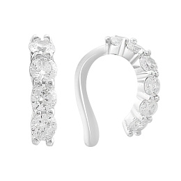 Серебряные серьги с фианитами