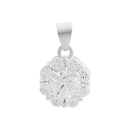 Серебряная подвеска с фианитами