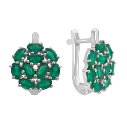 Серебряные серьги с агатом 4.27ct