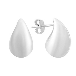 Silver earrings without stones