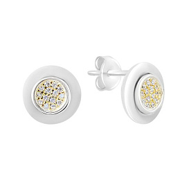 Silver Earrings with Fianites