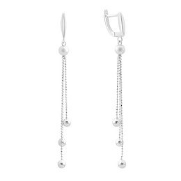 Silver earrings without stones