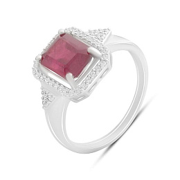 Серебряное кольцо с рубином