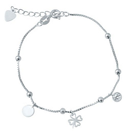 Серебряный браслет с фианитами