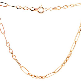 A gold necklace without stones