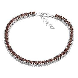 Серебряный браслет с гранатом 6.418ct