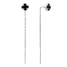 Золоті сережки з оніксом