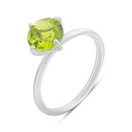Срібна каблучка з хризолітом 2.92ct