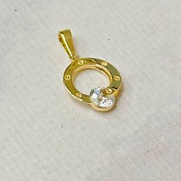 Золотая подвеска с фианитами 0.3ct