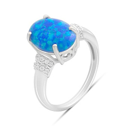 Silver ring with opal 2.617ct