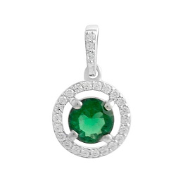 Срібна підвіска з смарагдом nano 0.9ct