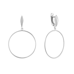 Silver earrings without stones