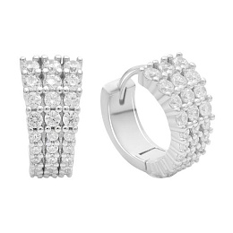 Серебряные серьги с фианитами