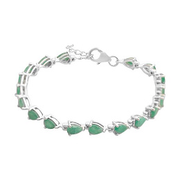 Серебряный браслет с изумрудом 6.717ct