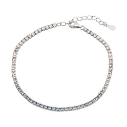 Silver bracelet with phianites