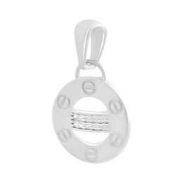 Срібна підвіска з фіанітами 0.1ct