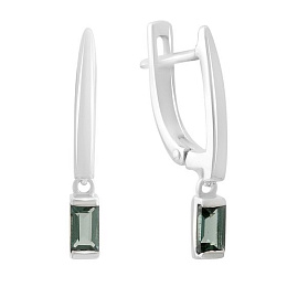 Серебряные серьги с топазом Лондон Блю 0.488ct